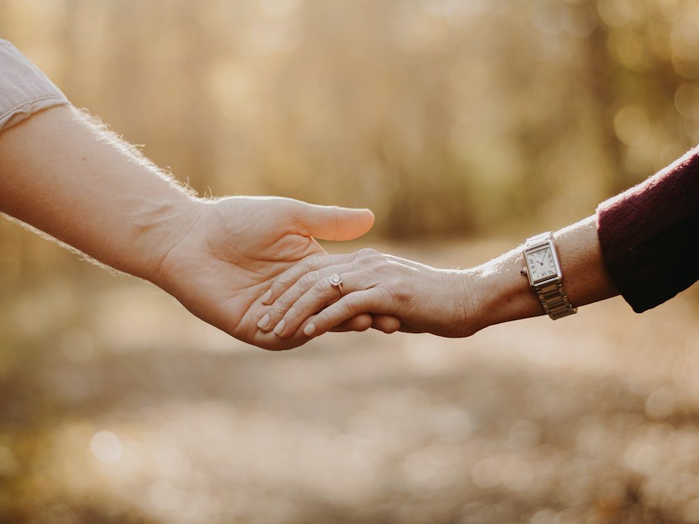 Two hands gently reaching to touch in warm light, a tender metaphor for relational connection in therapy